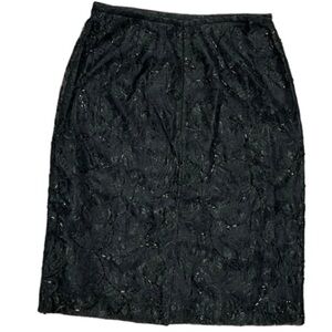 Ann Taylor Beaded Lace Skirt Size 4 Vintage 90s Goth Holiday Party Dark Princess